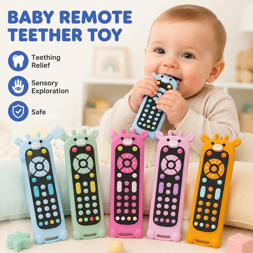 Baby Products Natural - Silikon Uzaktan Kumandalı Diş Kaşıyıcı Oyuncak,