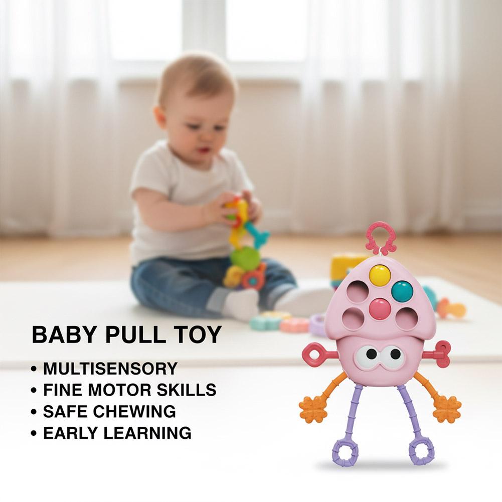 Baby Products Natural - Bebek Çekme İpli Aktivite Oyuncağı Montessori
